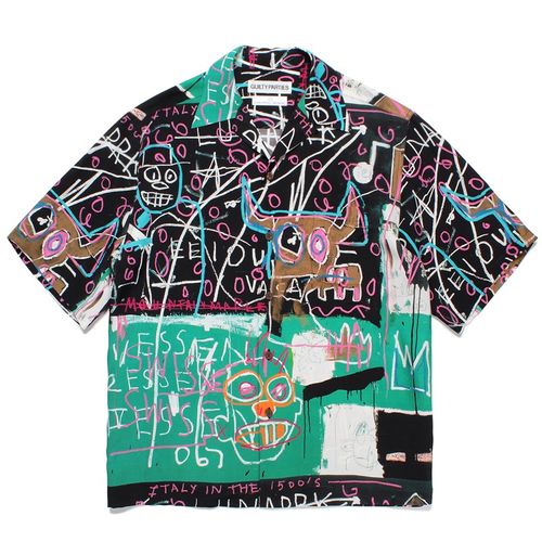 WACKO MARIA 23SS JEAN-MICHEL BASQUIAT 巴斯奎特 聯名夏威夷短袖襯衫 W169