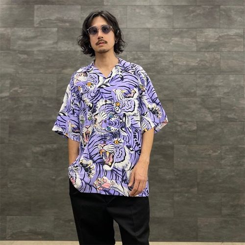 WACKO MARIA TIM LEHI HAWAIIAN SHIRT 下山虎 老虎夏威夷短袖襯衫 W191