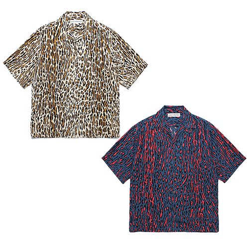 WACKO MARIA 24AW新款LEOPARD OPEN SHIRT 豹紋 夏威夷短袖襯衫 W408