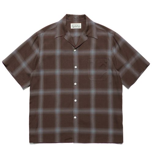 WACKO MARIA 23SS新款CHECK OPEN COLLAR SHIRT 格紋格子夏威夷短袖襯衫 W337