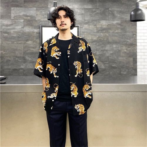 WACKO MARIA TIM LEHI HAWAIIAN SHIRT 下山虎 老虎夏威夷短袖襯衫 W145