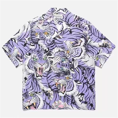 WACKO MARIA TIM LEHI HAWAIIAN SHIRT 下山虎 老虎夏威夷短袖襯衫 W191