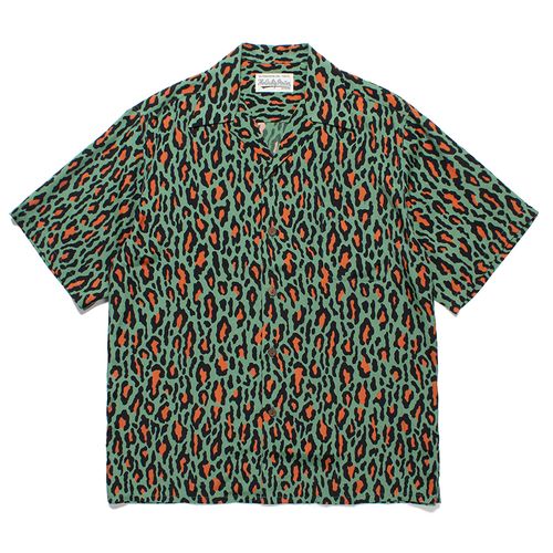 WACKO MARIA 23AW秋冬新款LEOPARD OPEN SHIRT經典豹紋夏威夷短袖襯衫 W340