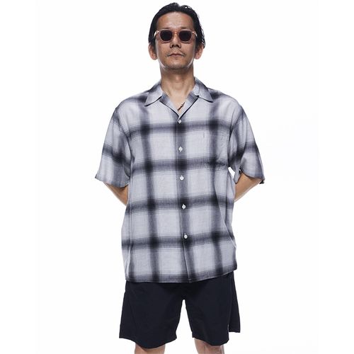 WACKO MARIA 23SS新款CHECK OPEN COLLAR SHIRT 格紋格子夏威夷短袖襯衫 W339