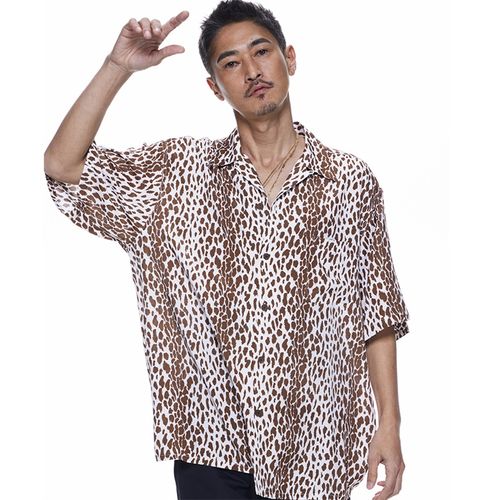 WACKO MARIA 23SS新款LEOPARD OPEN SHIRT 豹紋 夏威夷短袖襯衫 W183