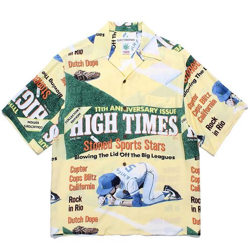 WACKO MARIA x High Times聯名24SS 舐達麻/HAWAIIAN SHIRT天國東京 夏威夷短袖襯衫 W368