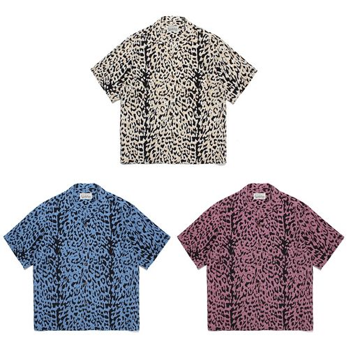 WACKO MARIA 23SS新款LEOPARD OPEN SHIRT漸變豹紋夏威夷短袖襯衫 W185