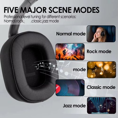 Wireless earphones with touch screen, LCD display, charging function, noise reduction and deep bass