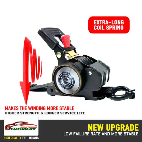 Bolt-On Retractable Ratchet Straps Stainless Steel Ratchet Tie Down Straps Heavy Duty Auto Retracting Ratchet Straps