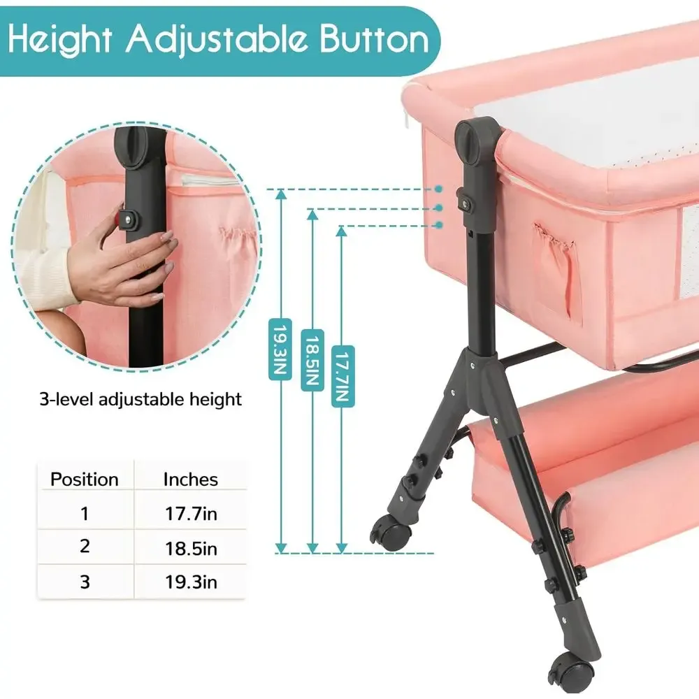3-in-1 Adjustable Baby Bassinet