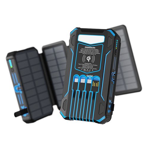 Solar Panel 20,000mAh Large‑Capacity Power Bank