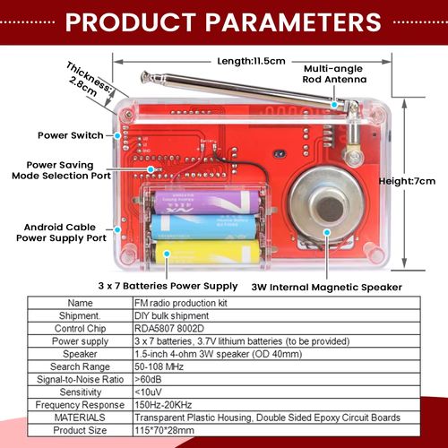 DIY FM Radio Electronic Kit