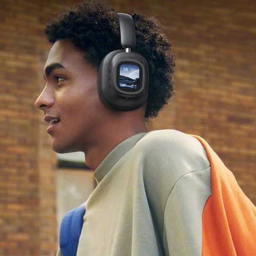 Wireless earphones with touch screen, LCD display, charging function, noise reduction and deep bass