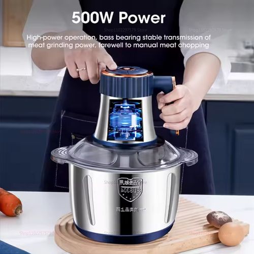 New Large-Capacity 5L Electric Meat Grinders 304 Stainless Steel Food Crusher Multifunctional Kitchen Mixerfor Meat Vegetables