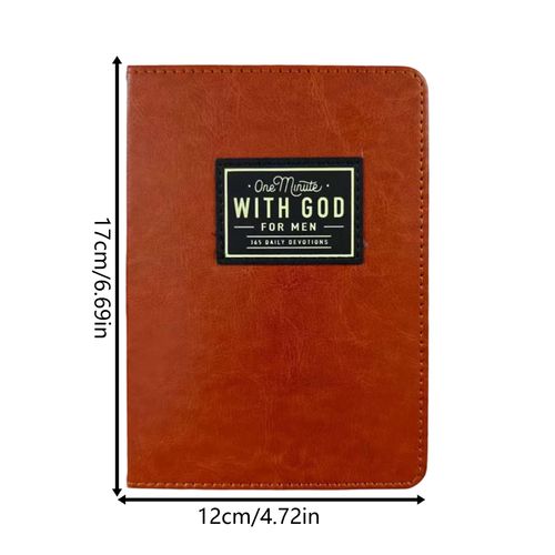 One Minute With God For Men: 365 Daily Devotional Book Daily Bible Reading & Prayer Planner With 365 Prompts Christian Gift