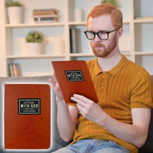 One Minute With God For Men: 365 Daily Devotional Book Daily Bible Reading & Prayer Planner With 365 Prompts Christian Gift