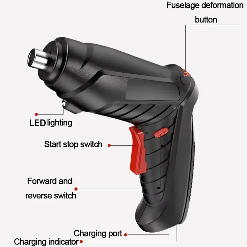 47 Pcs Set 4V Li-Ion Battery Power Electric Screwdriver Set
