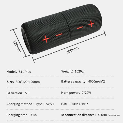 2-in-1 Portable Split-Type Waterproof Wireless Speaker