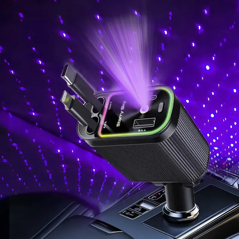 4-in-1 Retractable Car Charger