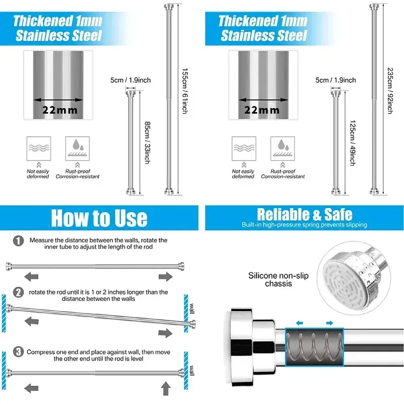 Splicing non-perforated telescopic rod