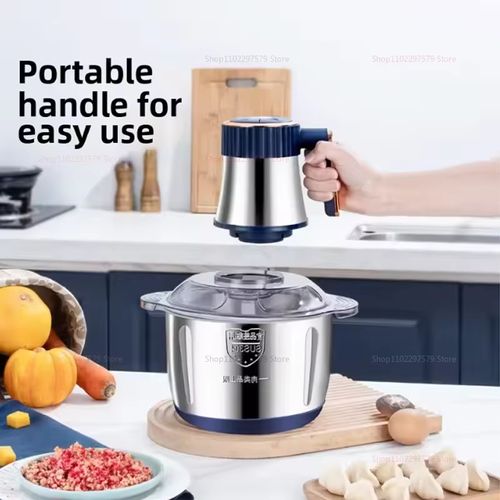 New Large-Capacity 5L Electric Meat Grinders 304 Stainless Steel Food Crusher Multifunctional Kitchen Mixerfor Meat Vegetables