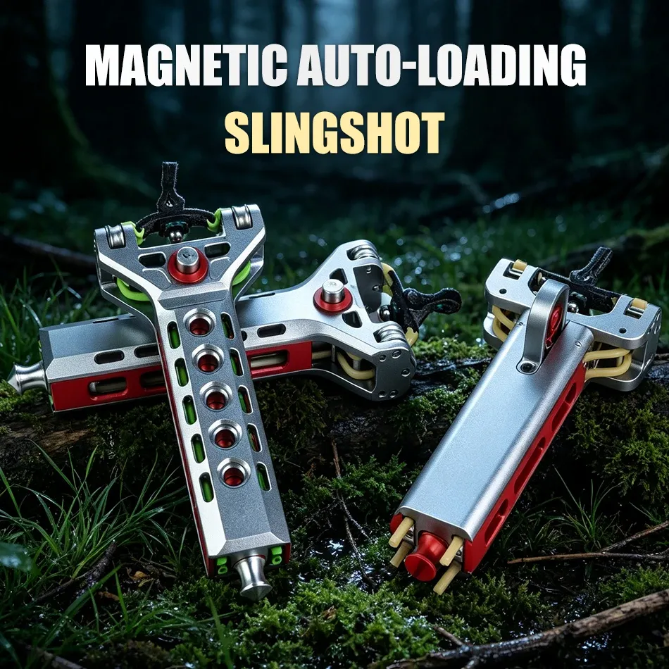 All Aluminum Alloy EDC Automatic Loading Magnetic Suction Outdoor Camping High Power and Precision Competitive Hunting Tool