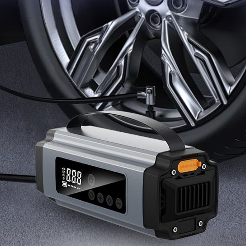 6000mAh car emergency starter with air pump, lighting and power bank functions