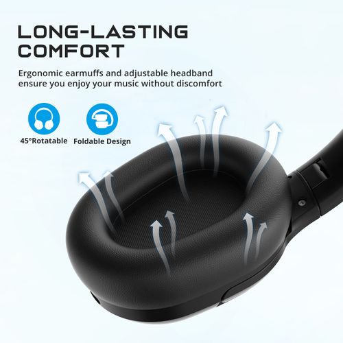 Over-ear Bluetooth sports headphones with deep bass