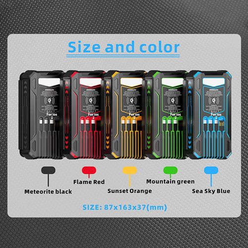 Solar Panel 20,000mAh Large‑Capacity Power Bank