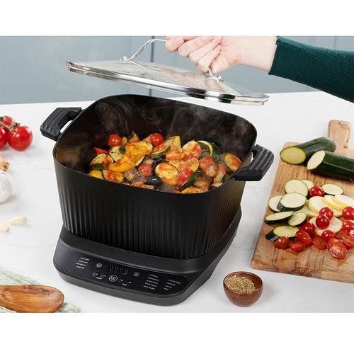 9-in-1 Programmable Preset Automatic Paddle Multifunctional Pot with Stirring, Crushing, Frying, Deep-Frying, Boiling and Steaming Functions