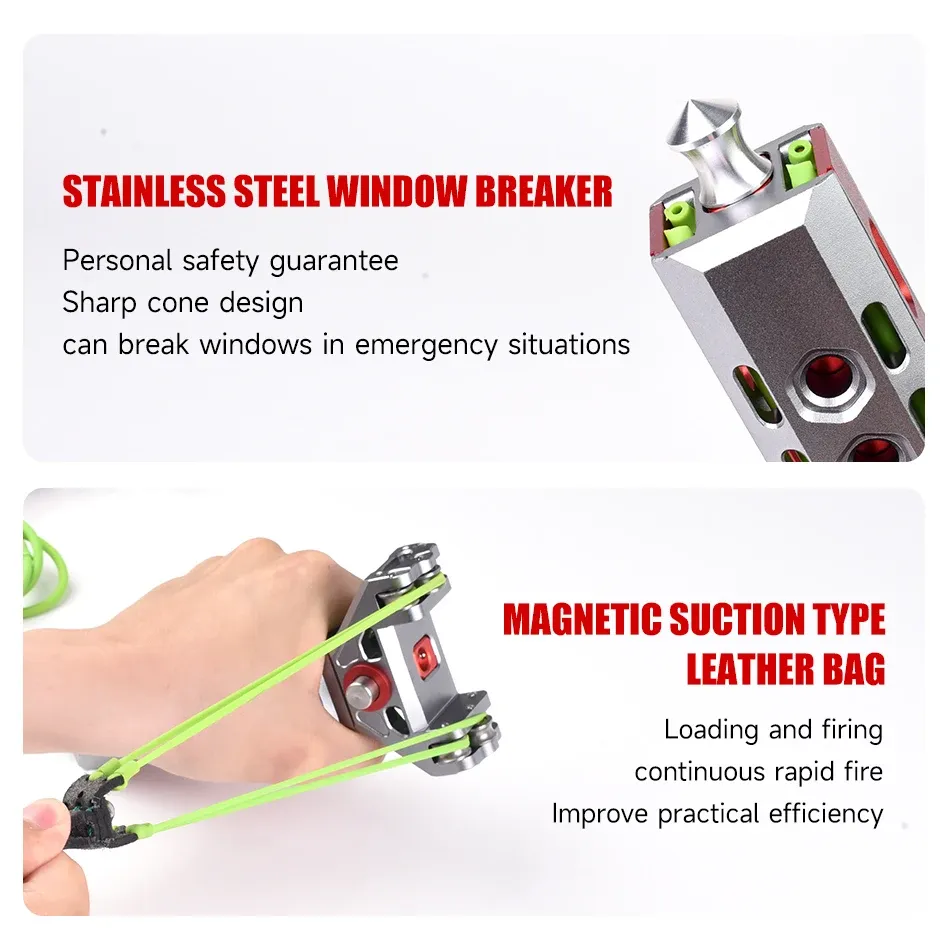 All Aluminum Alloy EDC Automatic Loading Magnetic Suction Outdoor Camping High Power and Precision Competitive Hunting Tool