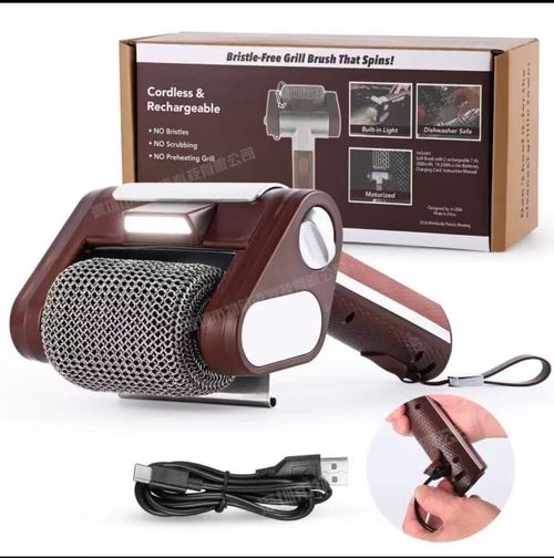 Electric BBQ Cleaning Brush with LED Light