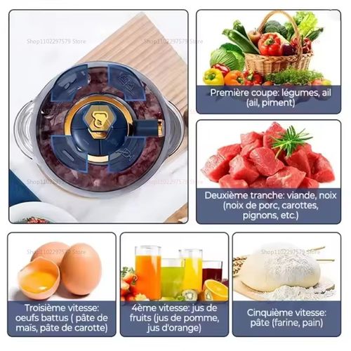 New Large-Capacity 5L Electric Meat Grinders 304 Stainless Steel Food Crusher Multifunctional Kitchen Mixerfor Meat Vegetables