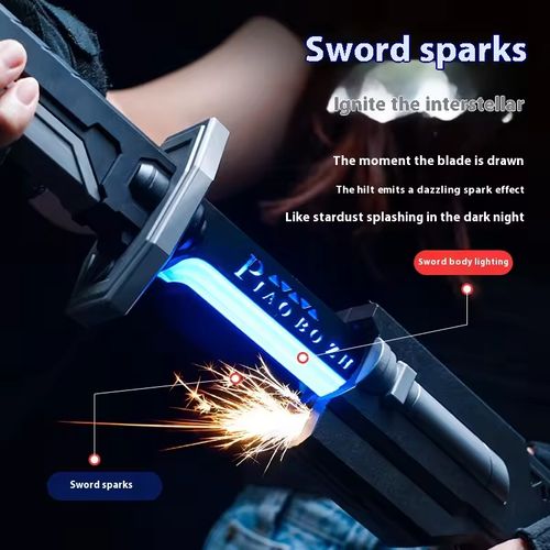 80cm Cyber 2077 Thermal Samurai Blade Model Hair Light Sword Cosplay Prop Function Wind Belt Sheath Blade Acrylic Birthday Gifts