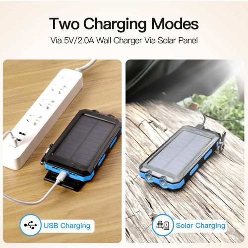 Solar-powered high-capacity power bank