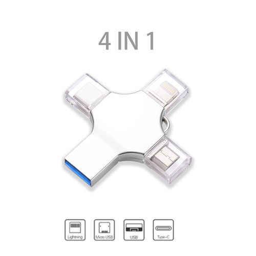 A four-in-one USB flash drive with built-in movie music