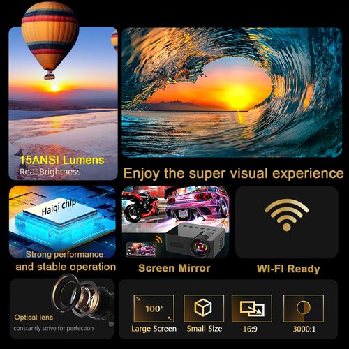 Mini projector with a universal stand