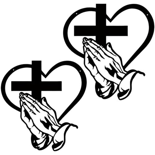 Elegant Hand Holding Love Cross Wall Decoration Christian Metal Cross Wall Art Decor For Inspirational Religious Faith Home Deco