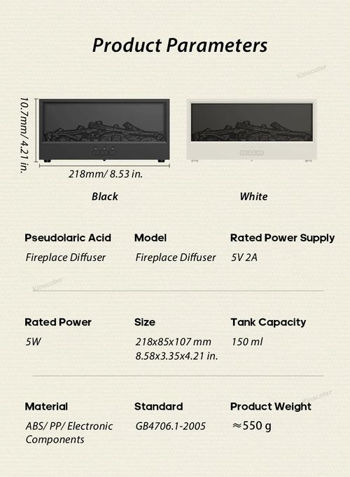 7 Color Flame Fireplace Humidifier with Remote Control for Home Silent Air Humidifier Aromatherapy New Product Simulation