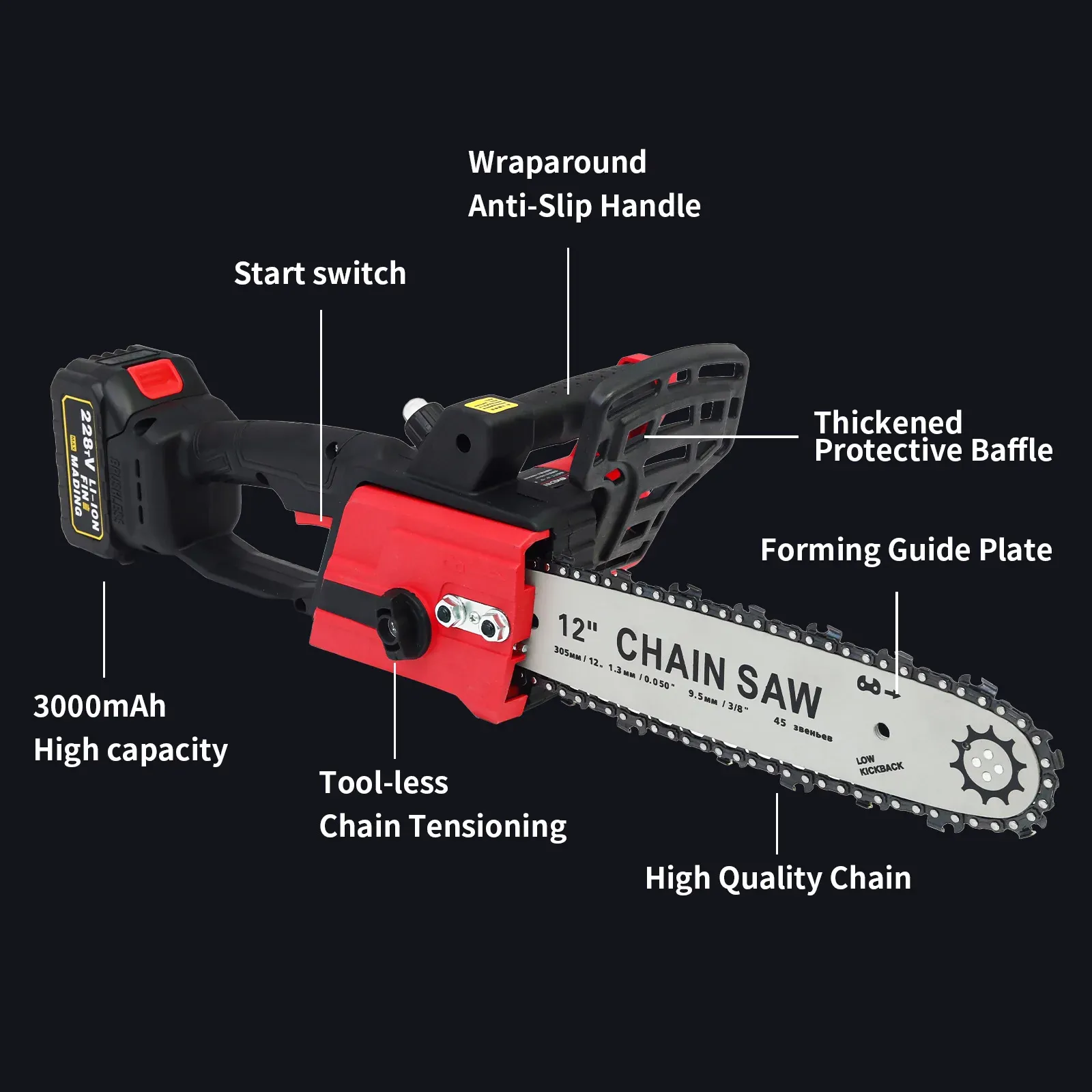 12 Inch Electric Chainsaw