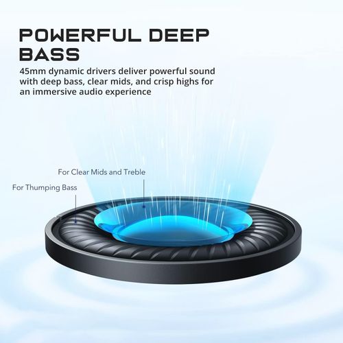 Over-ear Bluetooth sports headphones with deep bass