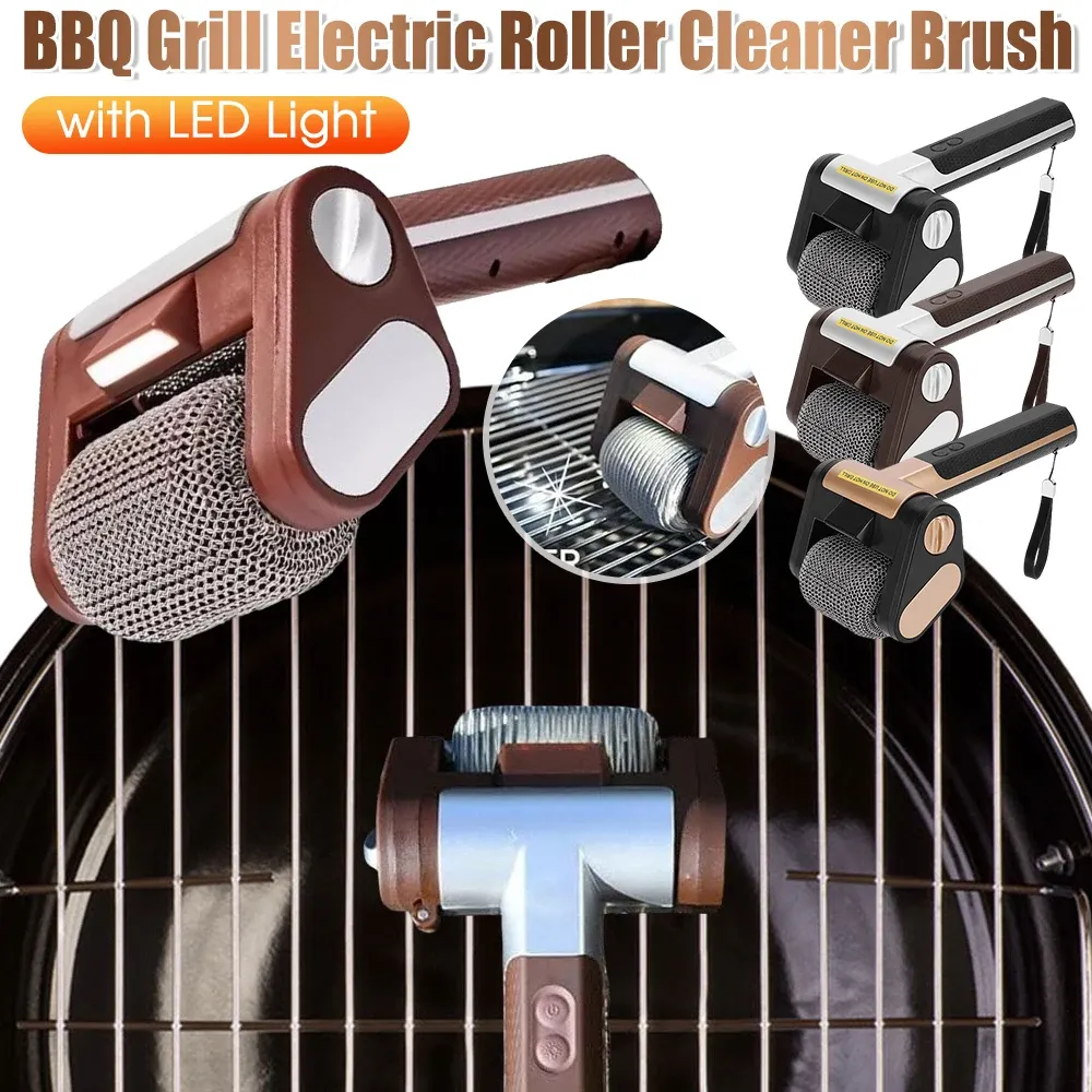 Electric BBQ Cleaning Brush with LED Light