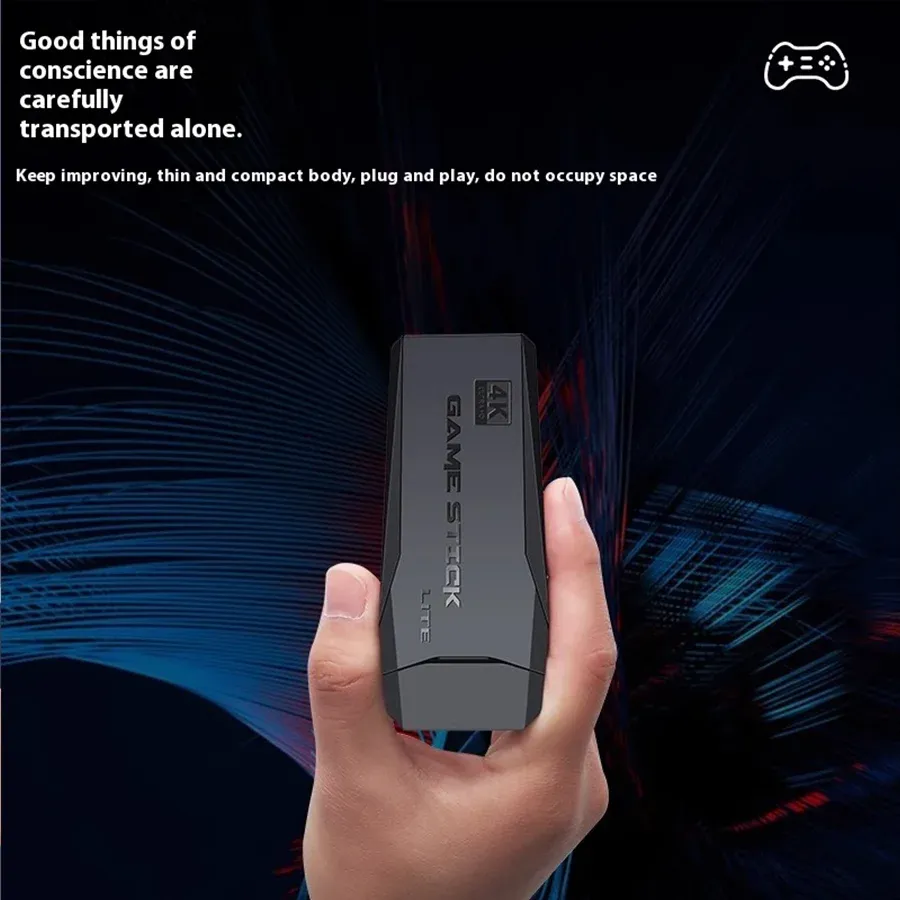 Basix 2.4G Dual Wireless Video Game Stick Joystick Console Gaming Stick 4K 20000+ Gaming 64GB Retro Gaming Thanksgiving Gift