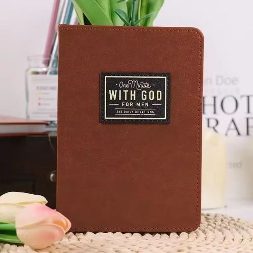 One Minute With God For Men: 365 Daily Devotional Book Daily Bible Reading & Prayer Planner With 365 Prompts Christian Gift