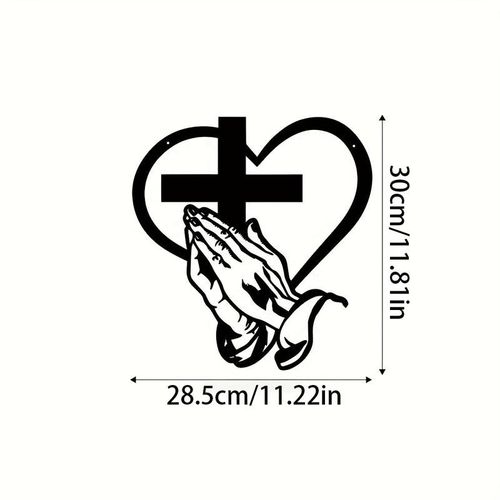 Elegant Hand Holding Love Cross Wall Decoration Christian Metal Cross Wall Art Decor For Inspirational Religious Faith Home Deco