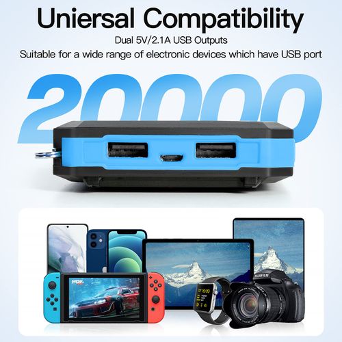 Solar-powered high-capacity power bank