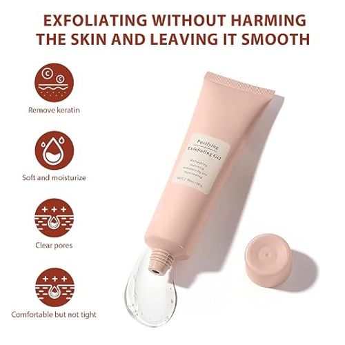 Purifying Exfoliating Gel, Facial Exfoliator Cleanser, Exfoliating Face Scrub, Exfoliating Gel Scrub for Face, Gentle Exfoliating Facial Cleanser for All Skin Types, Cleans Dirt & Oils