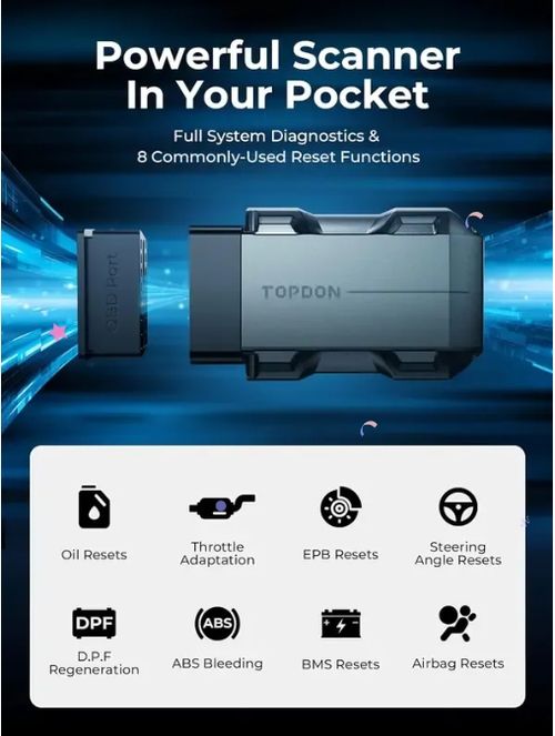 OPDON TopScan OBD2 Scanner Bluetooth Wireless Full System Diagnostic Tool .