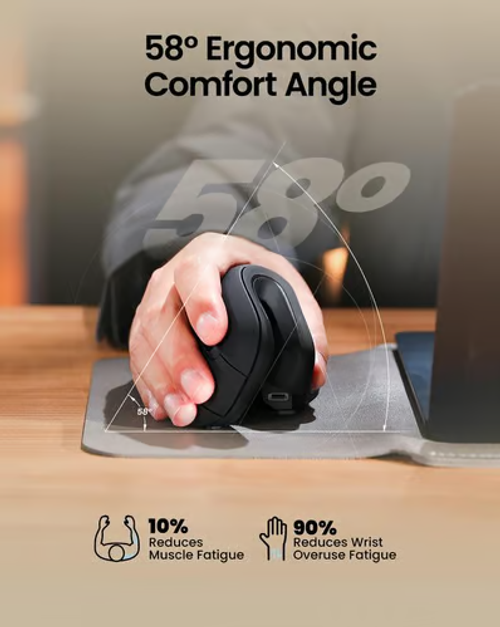 Ergonomic Vertical Wireless Mouse