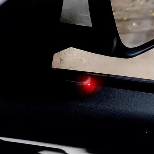 Solar-powered red and blue LED vehicle warning light